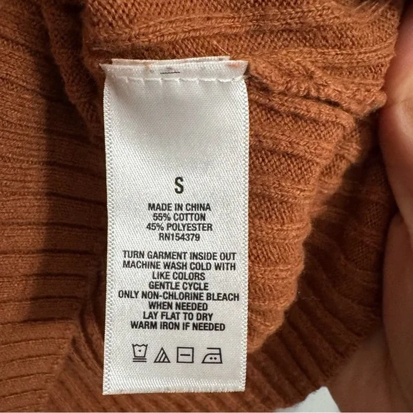 Aeropostale Brown Ribbed One-Shoulder Top Size Small - Picture 6 of 8